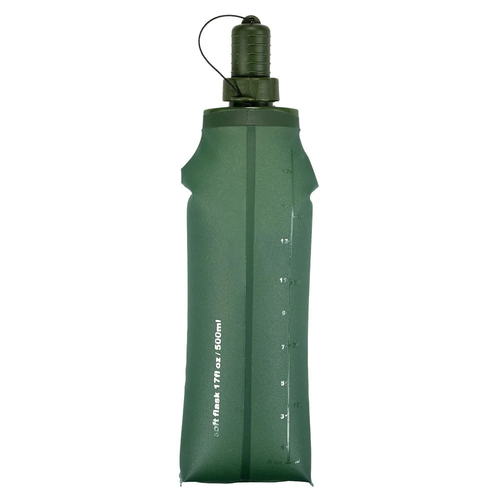 TPU Folding Soft Flask Sport Water Bottle Running Camping Hiking Water Bag Collapsible Drink Water Bottle Water Bag